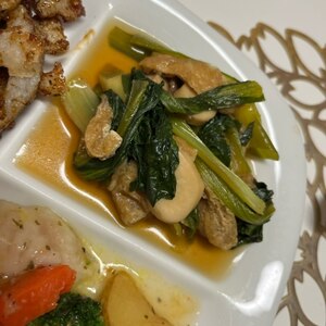 小松菜と油あげの煮浸し。簡単美味しい！